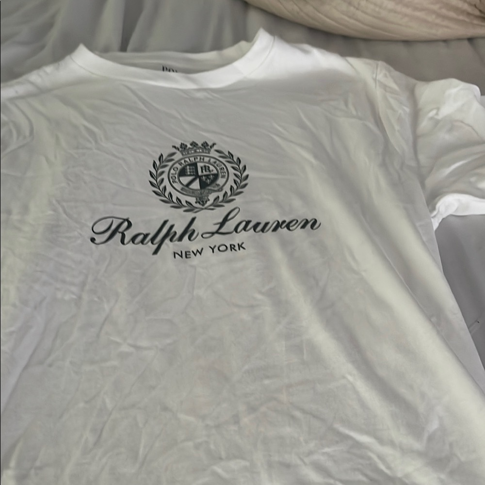 Ralph Lauren White Short Sleeve Tee Classic Style